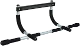 Iron Gym Pull-Up Bar - Total Upper Body Workout Bar for Doorway, Adjustable Width Locking, No Screws Portable Door Frame Horizontal Chin-up Bar, Fitness Exercise Iron Gym Total Upper Body Workout Bar