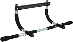 Iron Gym Pull Up Bars - Total Upper Body Workout Bar for Doorway Adjustable Width Locking No Screws
