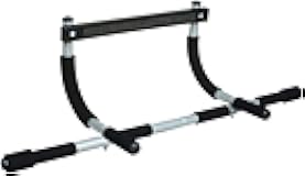 Iron Gym Pull-Up Bar - Total Upper Body Workout Bar for Doorway, Adjustable Width Locking, No Screws Portable Door Frame Horizontal Chin-up Bar, Fitness Exercise