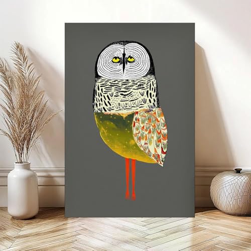 Poster hibou grand format 60x90cm idéal pour bureau et salon - 6