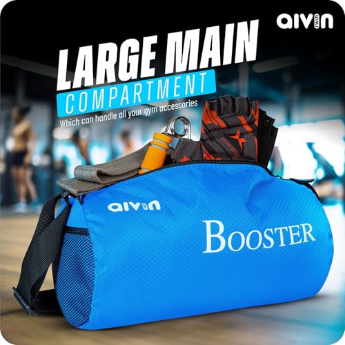 Image of Aivin Booster Multipurpose Gym Bag | Gym Bags | Adjustable Shoulder Bag for Men |Duffle Gym Bags for Men | Fitness Bag | Carry Bags | Sports & Travel Bag | Sports Kit | Duffle Bags Travel