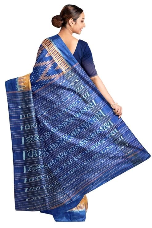 Image of Sambalpuri Cotton Saree of Odisha Ikkat Orissa Traditional Handloom Sari | Bomkai | Pata | Nuapatana | sambalpuri saree | khandua patta sare | without Blouse JH649
