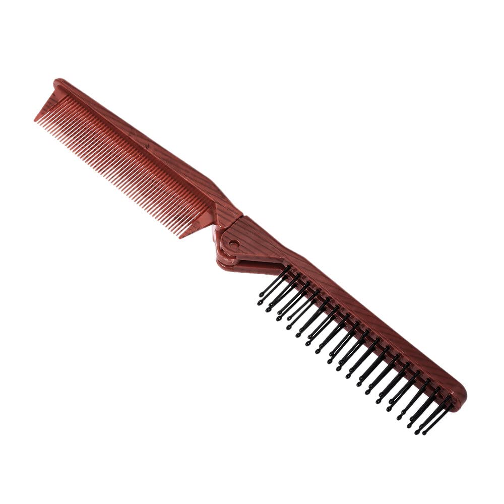 Pente de cabelo dobrável portátil, escova de cabelo para viagem, pente de plástico