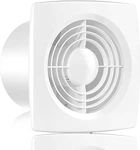 SHZICMY Afvoerventilator, 200 mm, keuken, toilet, badkamerventilator, ijzer, afvoerlucht, wandventilator met vochtsensor, 2800 tpm