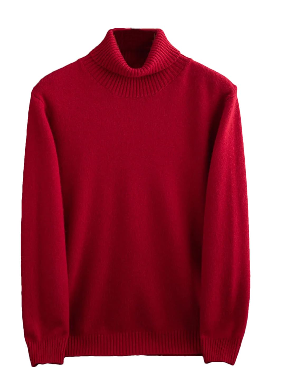 Maglione da uomo a collo alto invernale caldo tinta unita maglieria Pullover