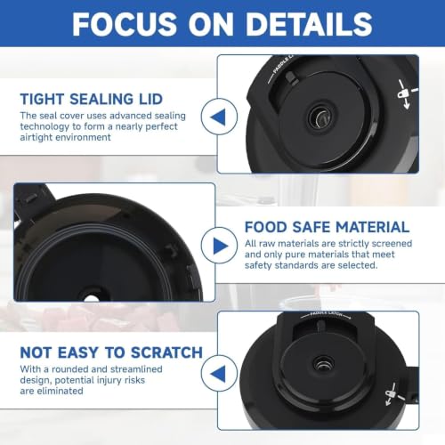 Image of Outer Bowl Lid and 301 Paddle for NC301 Ice Cream Maker,Reusable Ninja Creami Replacement Accessories Compatible with Ninja NC299AMZ /NC301 /NC300 Series
