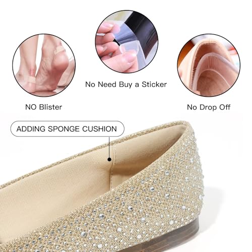 Image of MUSSHOE Flats for Women Pointed Toe-Comfortable Business Casual Work Shoes, Dressy Suede Slip On with Memory Foam for Office, Teacher & Standing All Day