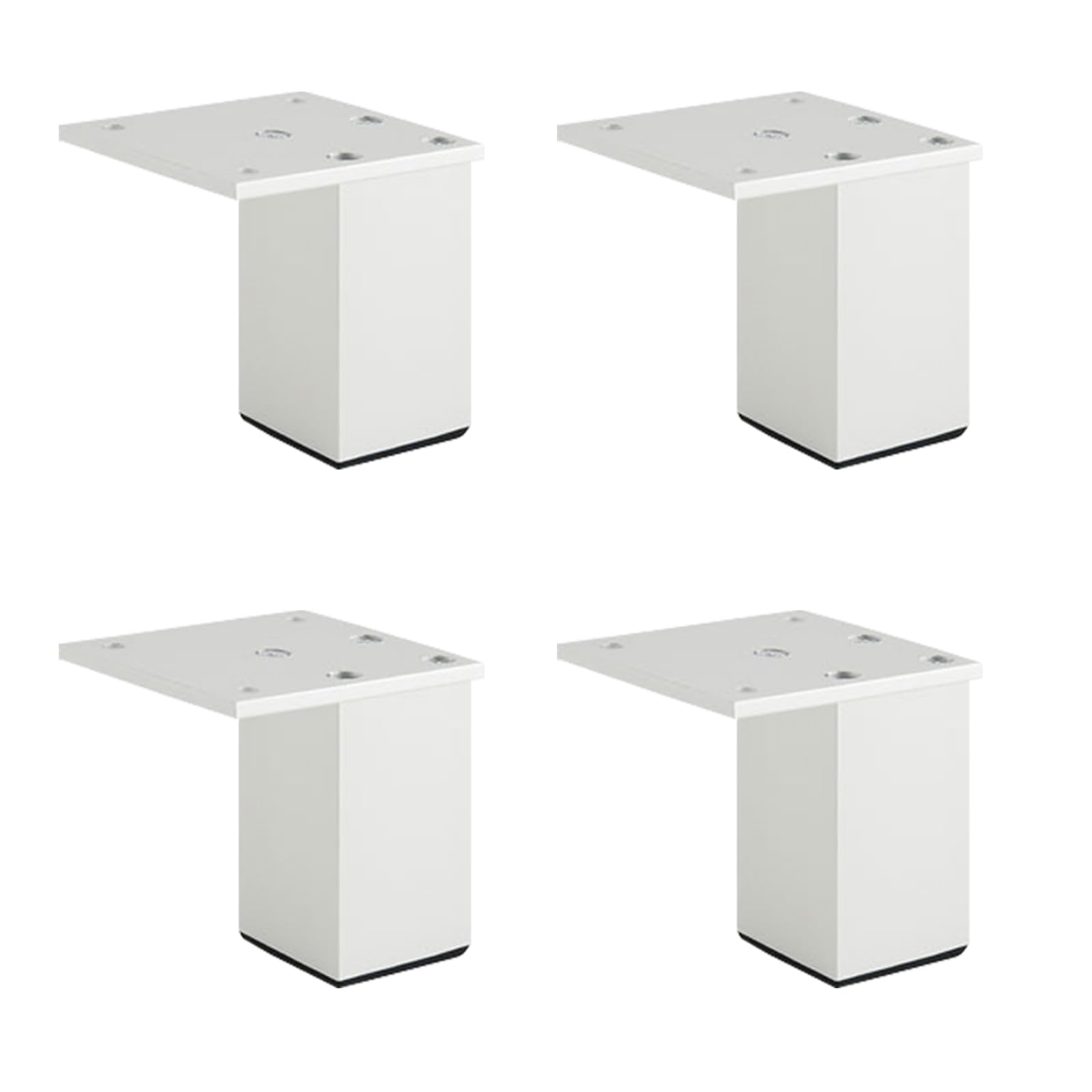 YJRZYQKXKL Furniture Legs Adjustable, 4pcs Square Furniture Feet Silver Aluminum Alloy | Anodized Surface Table Legs Height: 3-40cm Sofa Legs Cabinet Legs Kitchen Foot-5cm/2