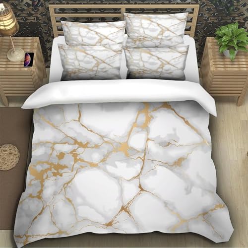 Parure de lit hypoallergique et résistante en microfibre 3D 200x200 cm
