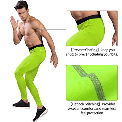 SPVISE Men's Compression Pants Cool Dry Athletic Leggings Workout Running Tights Active Spandex Sports Base Layer Yoga Pants3