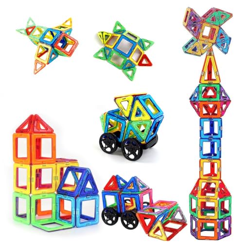 HIQE-FL 56 Teile Magnetische Bausteine,Magneten Kinder Magnetbausteine