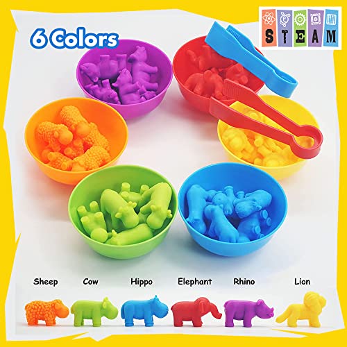 Image of UNIQUE KIDS Counting Educational Learning Toy Set with Sorting Cups - Engaging Sensory Color Classification Training Game for Toddlers and Preschoolers Training Ages 3 and Up