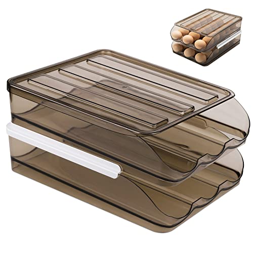 Hueveras Para Frigorifico - Huevera Hueveras Hueveras de Plastico Caja de Huevos Tipo Cajón Cajas de Almacenamiento de Huevos Apilables para 36 de Doble Capa de Alta Capacidad