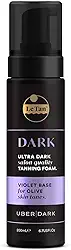 Le Tan Mousse Autobronzeador, Espuma Bronzeadora Ultra Escura, Qualidade De Salão, Hidrata E Para Resultados Duradouros Sem Manchas, Fragrância, Cheiro Falso, 6,7 Oz (Violeta Escuro)