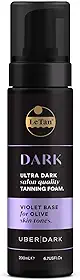 Le Tan Mousse Autobronzeador, Espuma Bronzeadora Ultra Escura, Qualidade De Salão, Hidrata E Para Resultados Duradouros Sem Manchas, Fragrância, Cheiro Falso, 6,7 Oz (Violeta Escuro)