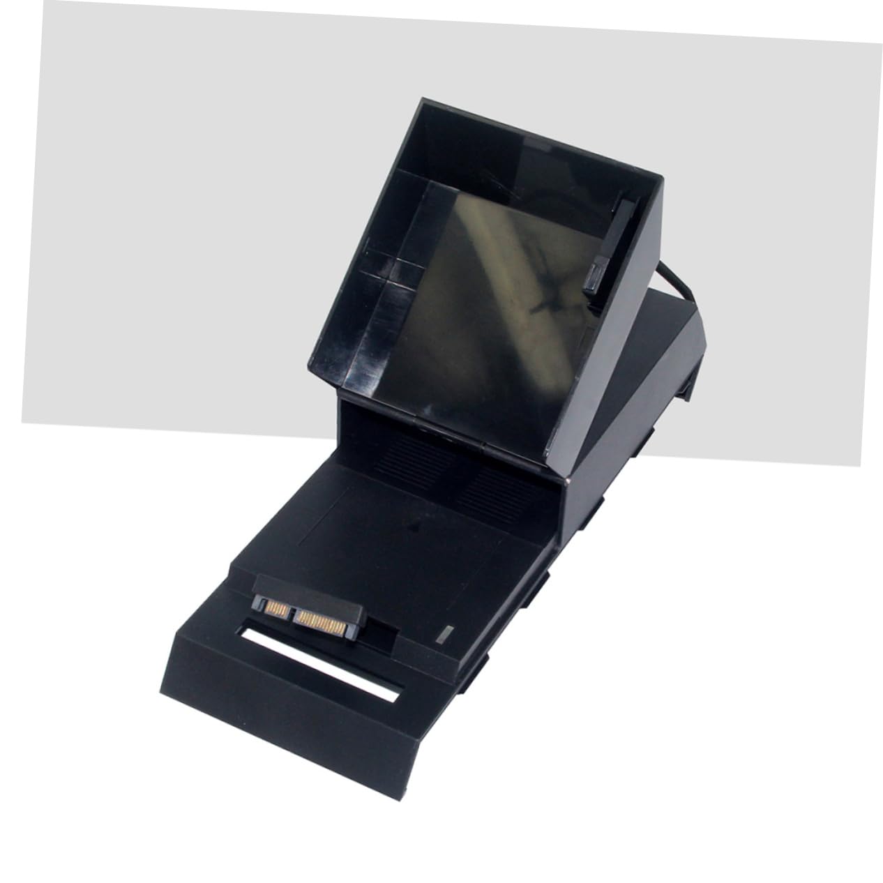 Uonlytech Custodia per Hard Disk Data Bank Supporto per Unità di Archiviazione Coperchio Apribile Incluso Nero