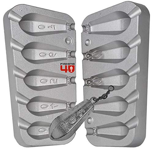 HEX Bomba de pesca molde 30-40-50-60-70 g de pesca da tenda do mar