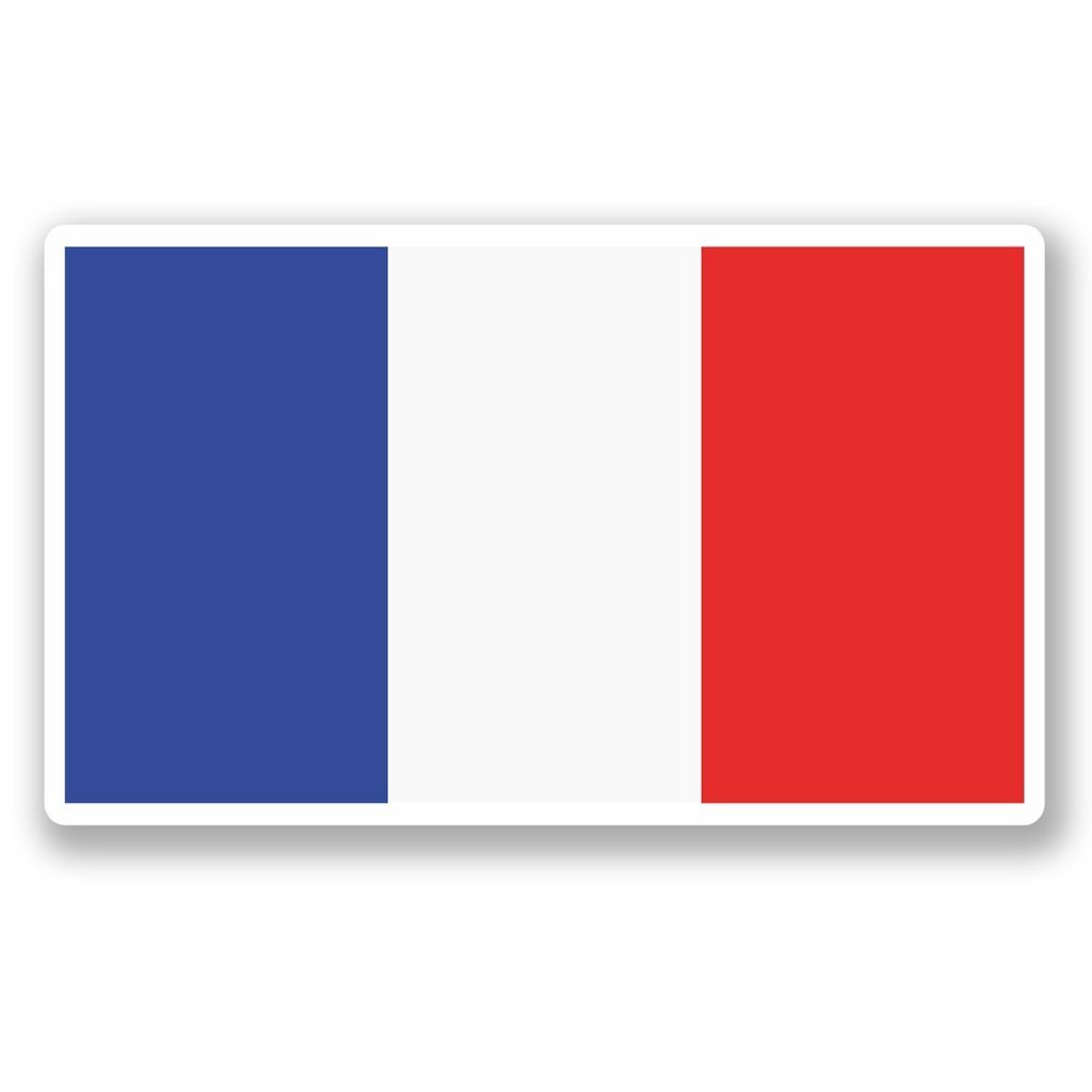 2 x 10cm/100mm French Flag Window Cling Sticker Car Van Campervan Glass #5266