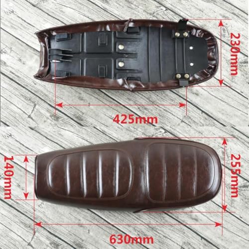 Asiento de motocicleta retro de 64cm universal para eliminar la incomodidad al conducir 2