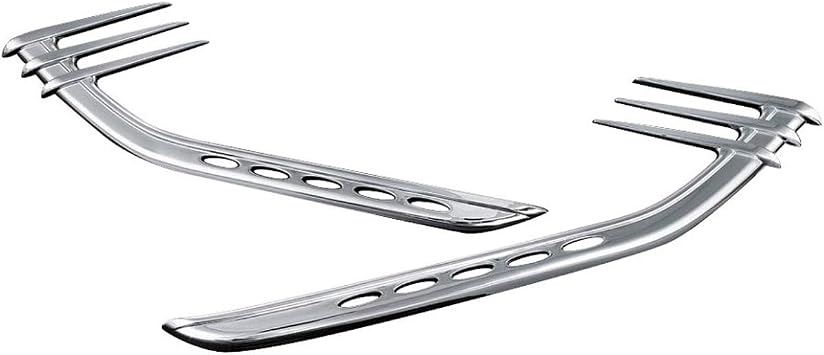 Kuryakyn 8674 Air Management Motorcycle Accessory Mid-Frame Air/Heat Deflector Accents for 2009-19 Harley-Davidson Motorcycles, Chrome, 1 Pair
