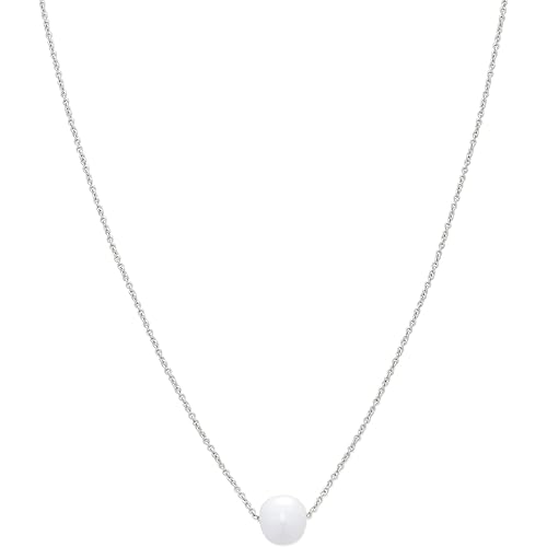 Amazon Essentials 14K Gold or Sterling Silver Freshwater Pearl Pendant Necklace
