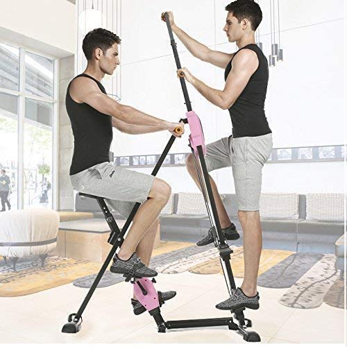 Hurbo Vertical Climber Home Gym Exercise Folding Climbing Machine Exercise Bike for Home Body Trainer Stepper Cardio Workout Training Non-Stick Grips Legs Arms Abs Calf (Green)