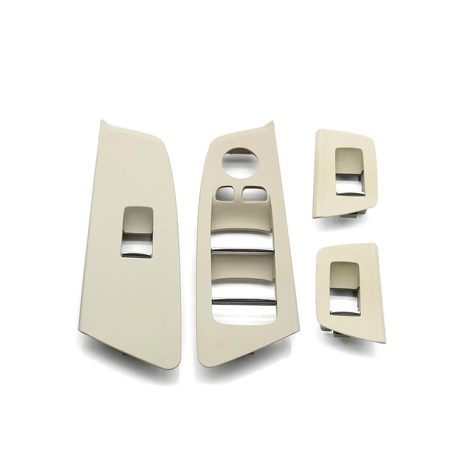 Fangziqq Oyster 4Pcs Set Rhd Interior Car Front Rear Door Window Lift Switch Panel Cover Trim For 5 Series M5 G30 G31 F90 525 528 Car Inner Door Handle(Oyster 4Pcs Set)