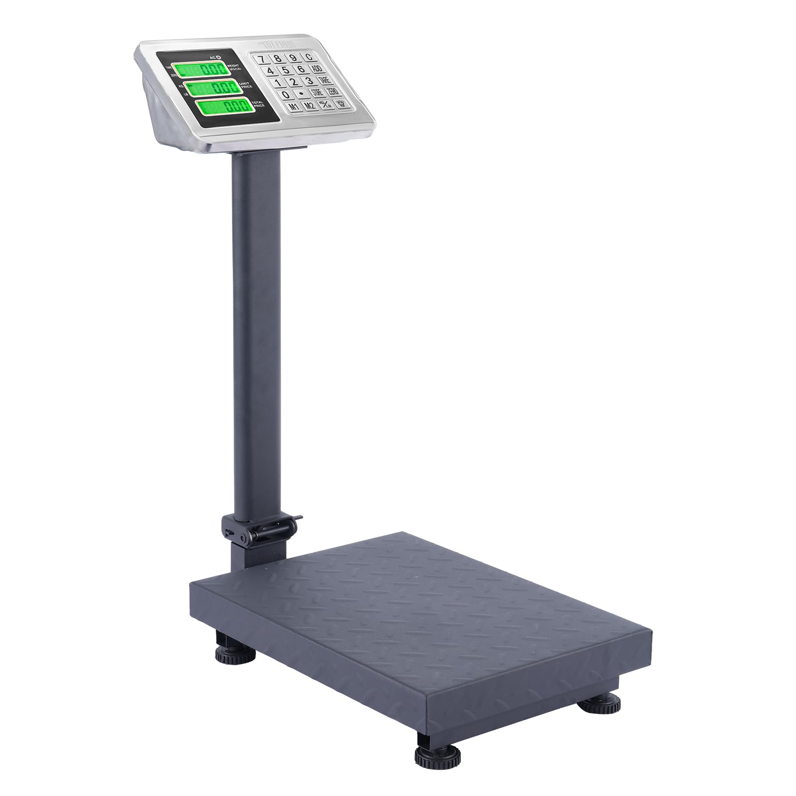 TUFFIOM 220lb Weight Electronic Platform Scale,Digital Floor Heavy Duty Folding Scales,Stainless Steel High-Definition LCD Display, Perfect for Postal Luggage Shipping Mailing Package Price Computing