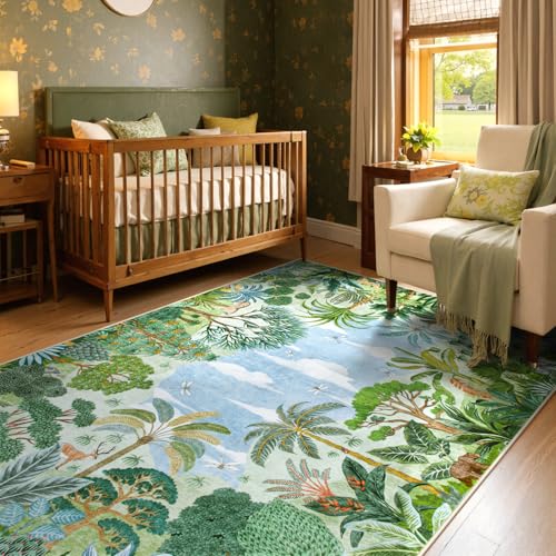 Tapete Lahome Summer Jungle 84x60 cm, antideslizante, lavable miniatura 1