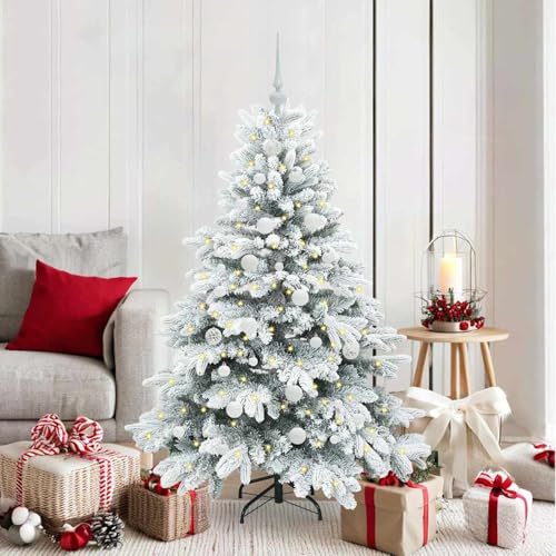 Árbol de Navidad LED Tidyard 150 cm blanco para decorar sin enredar cables de luces 2