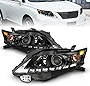 AmeriLite Black Projector Replacement Headlights LED Bar Set for Lexus RX350 - Passenger and Driver Side