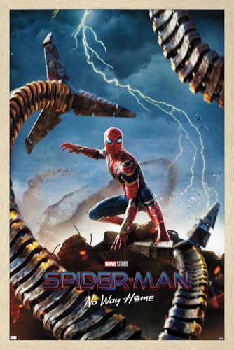 Trends International Marvel Spider-Man: No Way Home - Teaser Wall Poster, 22.4L x 14.7W, Blonde Framed Version