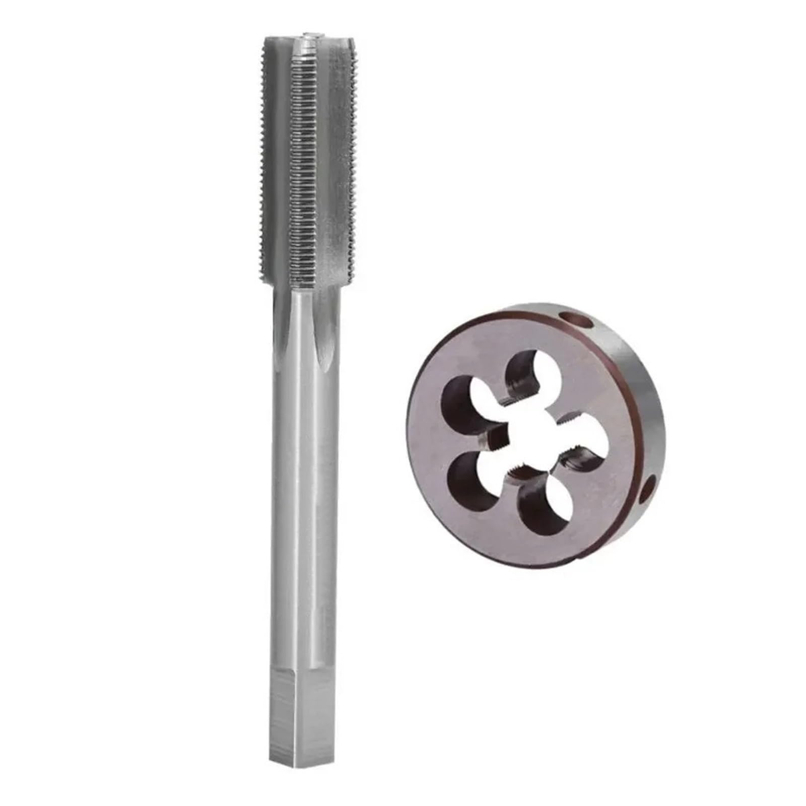 Jeu de tarauds et filières à filetage métrique 2 pièces/ensemble, M45x1/M45x2/M45x3/M45x4, Machine en acier rapide, outils de taraudage à filetage droit cannelé à droite(M45x1.5)