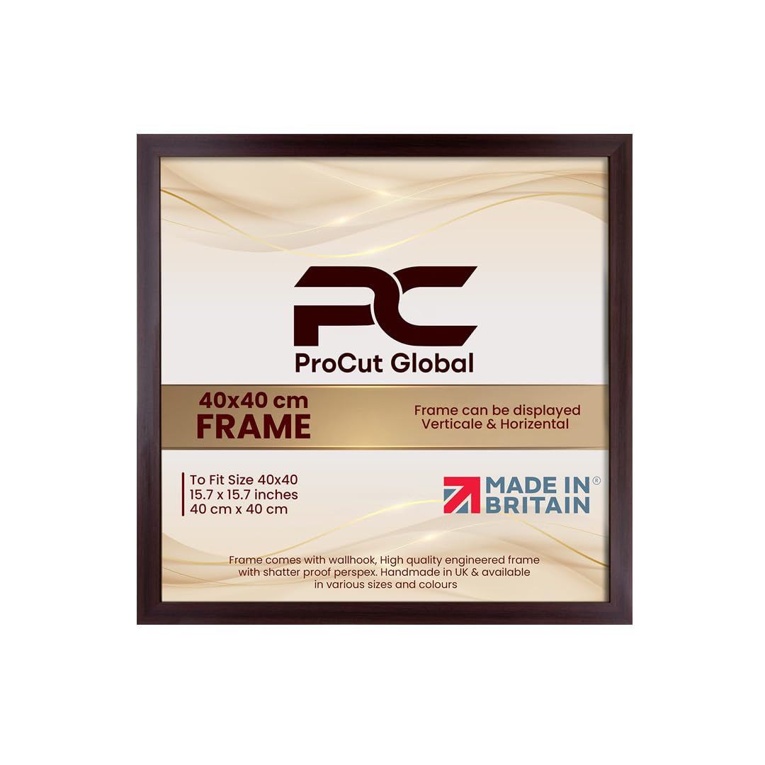 Procut Global 40X40CM Rose Wood Picture Frames - Modern Wooden Photo Frame with Shatterproof Perspex for Wall or Tabletop - Perfect for Posters, Certificates, Prints - Sizes & Colors Available