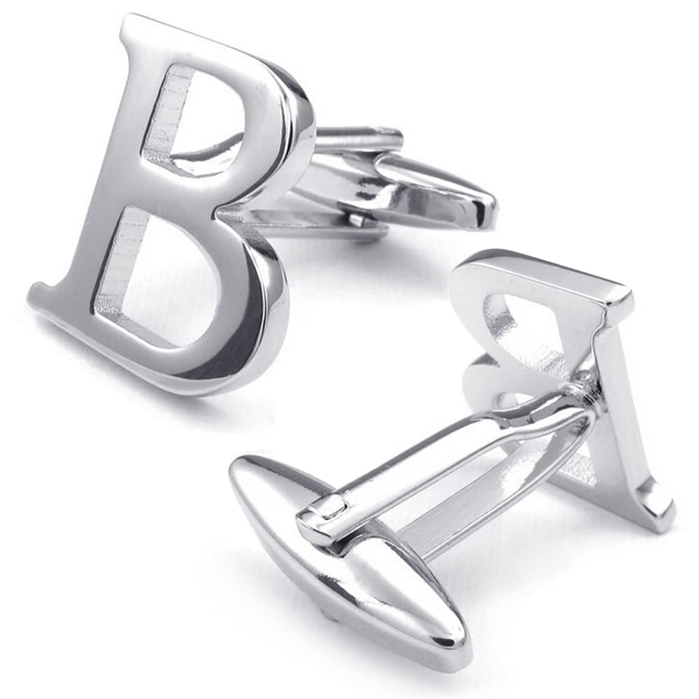 HONEY BEAR Initial Alphabet Letter Cufflinks for Mens Wedding Gift