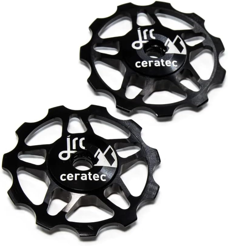 JRC Components 11T Ceramic Pulley Wheels | Compatible with Shimano, SRAM & Campagnolo 9/10/11 Speed for Road Systems | Hybrid Ceramic Derailleur Pulley Wheels