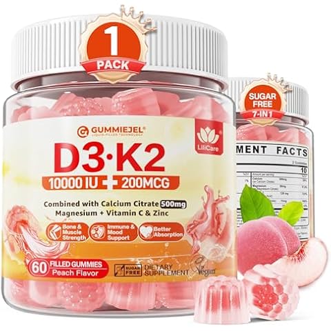 LILICARE Sugar-Free Vitamin D3 K2 Filled Gummies Cover