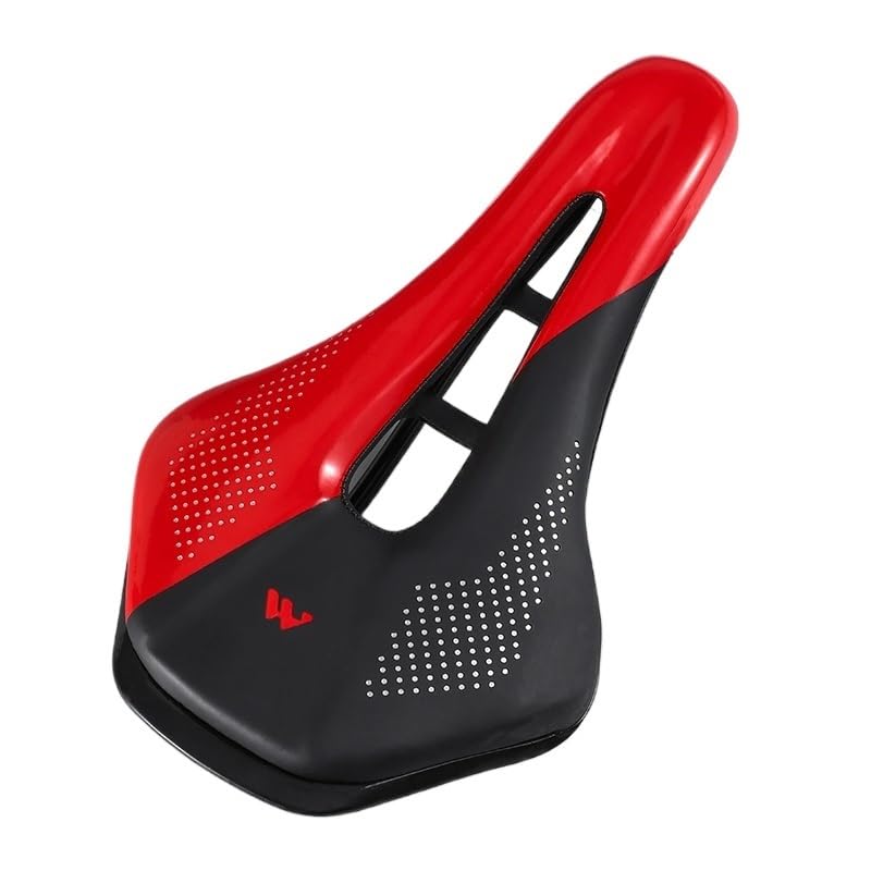 Selle de vélo de route et VTT noire rembourrée en cuir souple