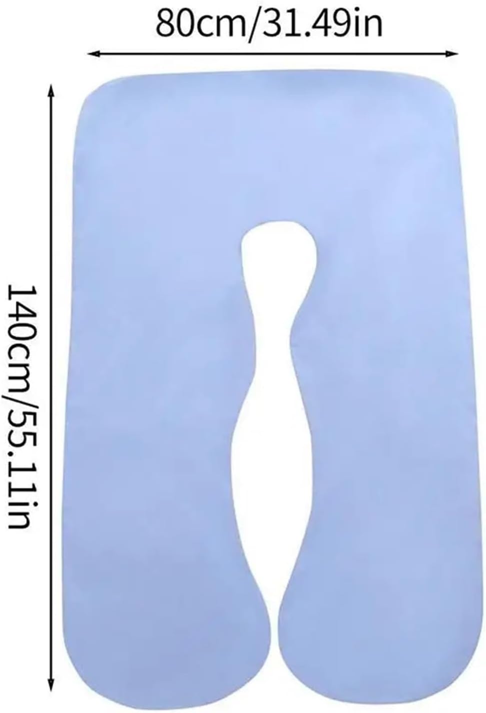 140x80cm Pillow Cases Sleeping Waist for Nursing Cushion Cover(Blue)