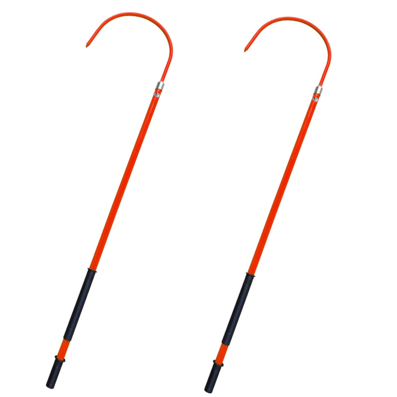 JKJZSALJ Safety Rescue Hook,High-Voltage Insulated Rescue Pole -Professional Electrocution Rescue Tool For Fire Electricians, Anti-Electrocution Safety Hook, Yellow,2pcs Red,59in/1.5m/4.9ft (35 KV)