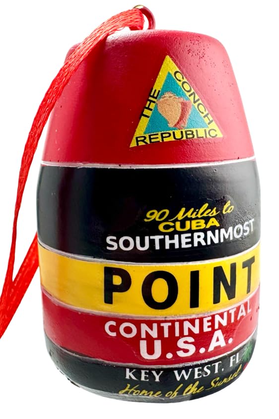 Southernmost Point Buoy Christmas Ornament USA Made Key West Florida Gift