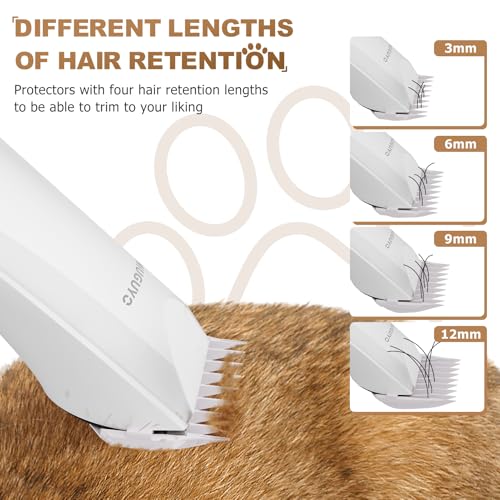 Miuguyo DOG GROOMING CLIPPERS 2-In-1 Dog Hair Vacuum & Dog Clipper Grooming Kit, Low Noise Electric Pet Shaver With Hair Vacuum Function, Usb Charging, Waterproof thumb #1