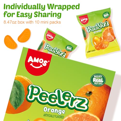 Save 15% on AMOS Peelerz Gummy Orange Candy - Fun Peelable Snack - Image 4