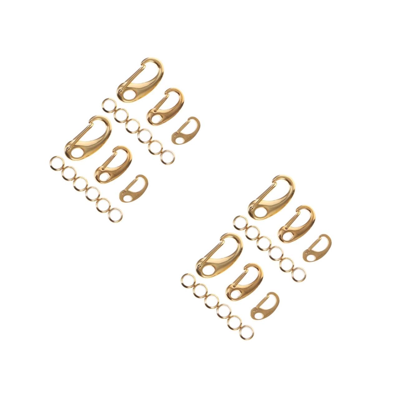 EXCEART 2sets Chiusure Acciaio Inossidabile Con Moschettone e Anelli Per Chiavi Per Creazioni Fai Te Di Gioielli e Accessori Per Cani