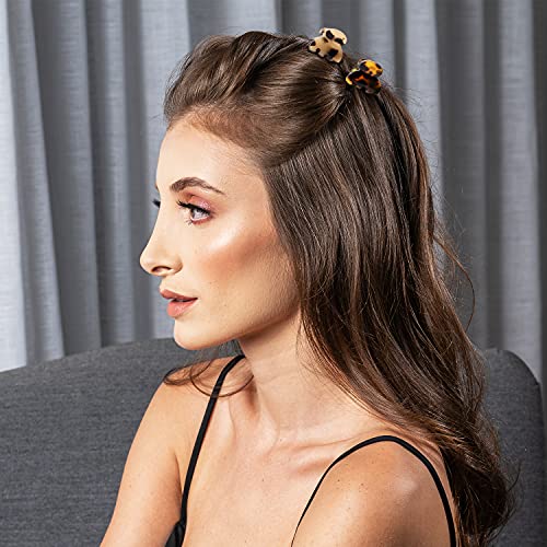 Cobahom Hair Clip, 6Pcs Small Hair Clips Mini Hair Claws Tortoise Shell Leopard Acrylic Hair Jaw Clips Clamps For Women Girls Thin Thick Hair thumb #1