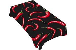 Fiery and Festive: TKS MITLAN Chili Pepper Decorative Tablecloth