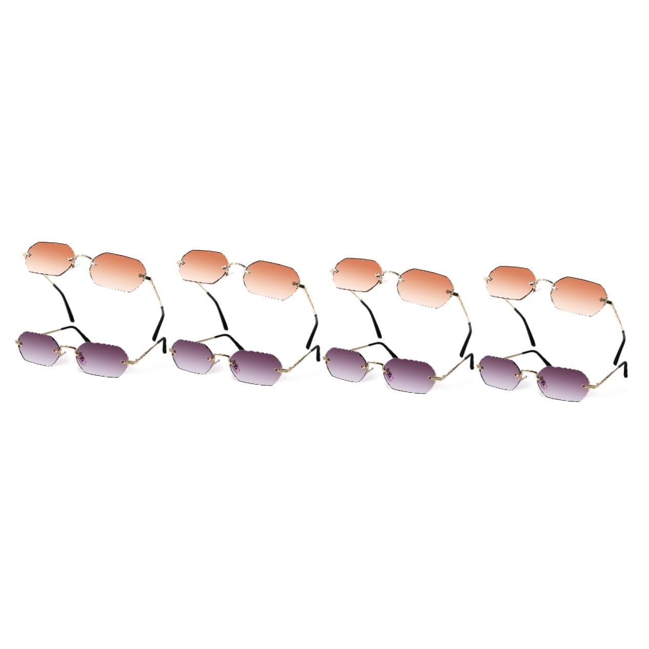 SOIMISS 8 Pièces Des Lunettes De Soleil Lunettes Sans Monture Pour Hommes Lunettes De Soleil Pour Hommes Rétro Homme Homme Rétro Lunettes Pc