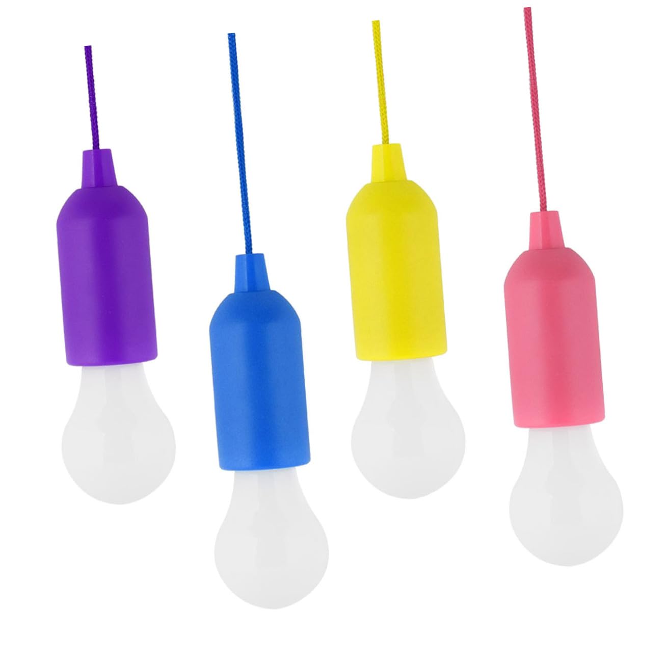 Toddmomy Luci Notturne LED Portatili a Batteria Corda, 4 Pezzi | Plastica, Illuminazione Versatile per Casa e Garage, Set Compatto Cavo