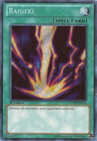 YU-GI-OH! - Raigeki (LCYW-EN054) - Legendary Collection 3: Yugi's World - 1st Edition - Secret Rare