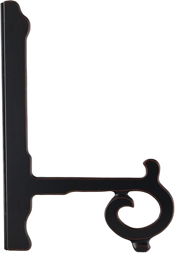 Oriental Matte Black Plate Stand 14H